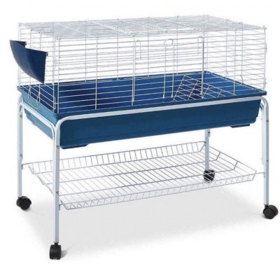 Metal Rabbit Guinea Pig Ferret Hutch Small animals Cage 118cm with Stand
